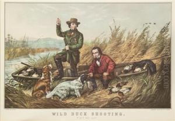 Wild Duck Shooting Oil Painting by Arthur Fitzwilliam Tait