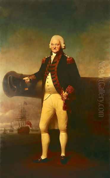 Sir Peter Parker Bt, 1721-1811, Admiral of the Fleet Oil Painting by Lemuel-Francis Abbott