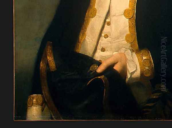 Captain Robert Calder [detail:2] Oil Painting by Lemuel-Francis Abbott