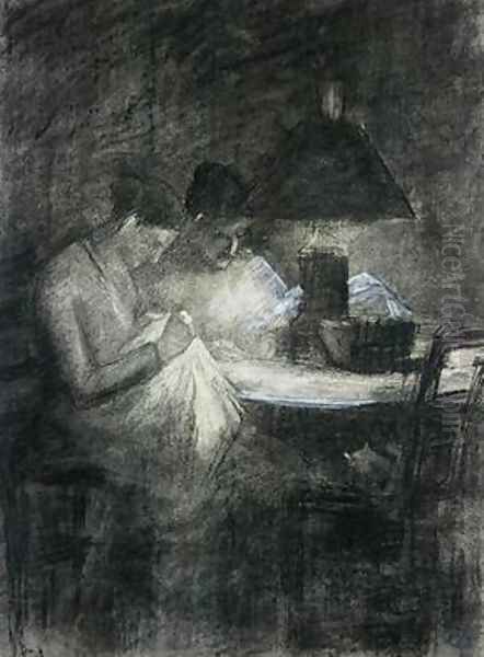 The Seamstresses Oil Painting by Charles Angrand