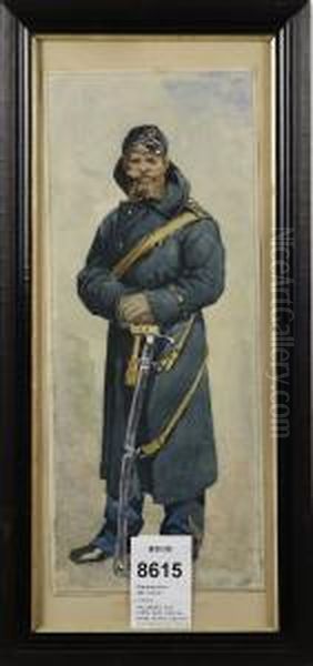 Staende Soldat Oil Painting by Axel Tallberg