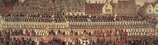 The Ommeganck in Brussels on 31st May 1615- Procession of Notre Dame de Sablon Oil Painting by Denys Van Alsloot