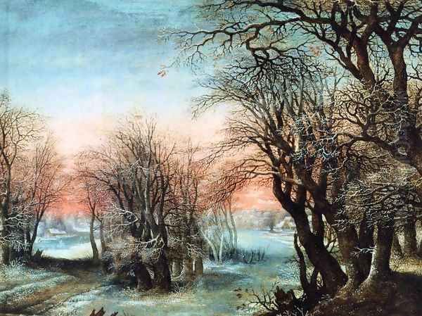 Winter Landscape Oil Painting by Denys Van Alsloot