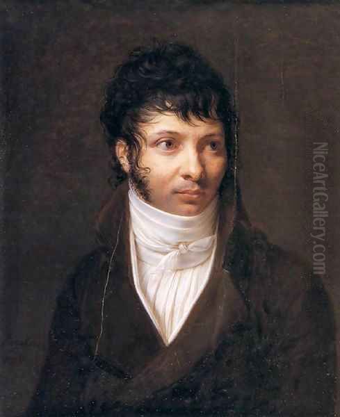 Portrait of the Sculptor Callamard Oil Painting by Jacques-Jean- Baptiste Augustin