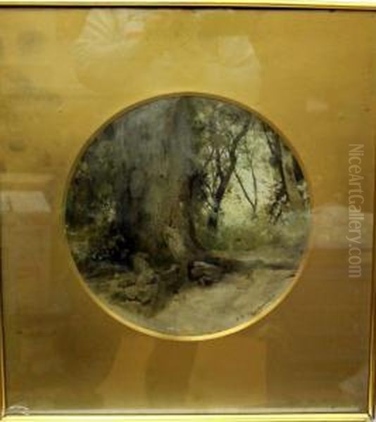 Bosque Oil Painting by Jose Maria Tamburini Y Dalmau