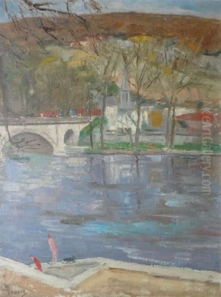 Pont A La Riviere Oil Painting by Yasushi Tanaka