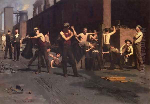 The Ironworker's Noontime Oil Painting by Thomas Anshutz