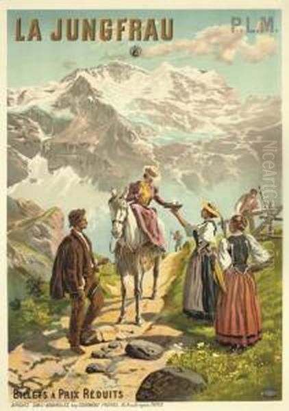 La Jungfrau Oil Painting by Henri Garnier, Dit Tanconville