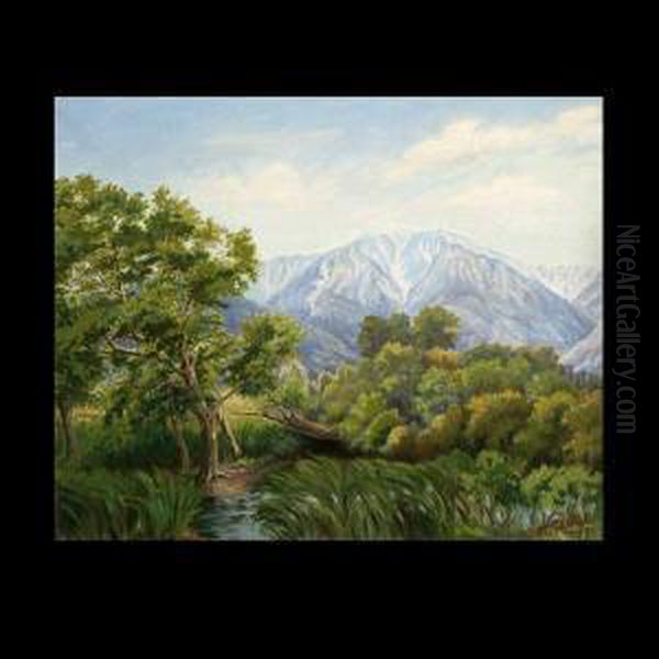 View Of Mountains Near Palm Springs. Oil Painting by Herman Tange