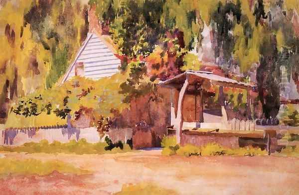 The Summer House Oil Painting by Thomas Anshutz