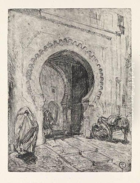 Gateway In Tangier Oil Painting by Henry Ossawa Tanner