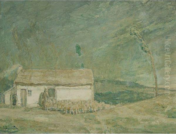 Shepherd With Herd Oil Painting by Henry Ossawa Tanner