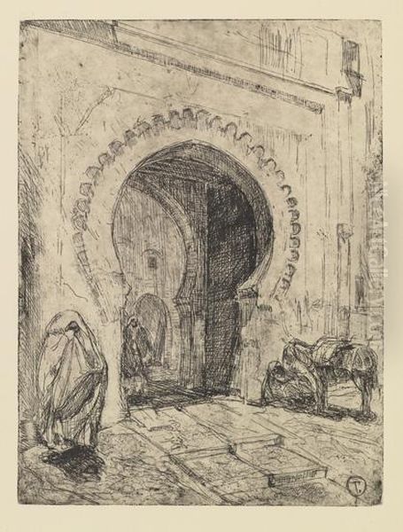 Gateway In Tangier. Oil Painting by Henry Ossawa Tanner