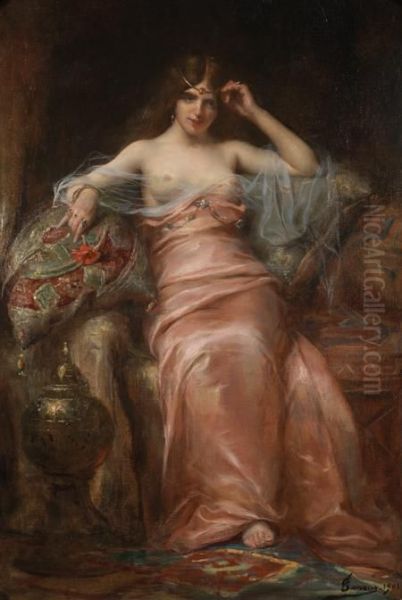 La Belle Orientale Oil Painting by Henri Adriene Tanoux