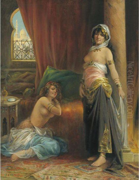 Harem Beauty Oil Painting by Henri Adriene Tanoux