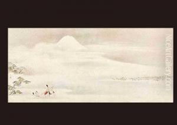 Mt.fuji Oil Painting by Kano Tanyu