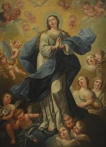 Inmaculada Oil Painting by Isidoro Tapia