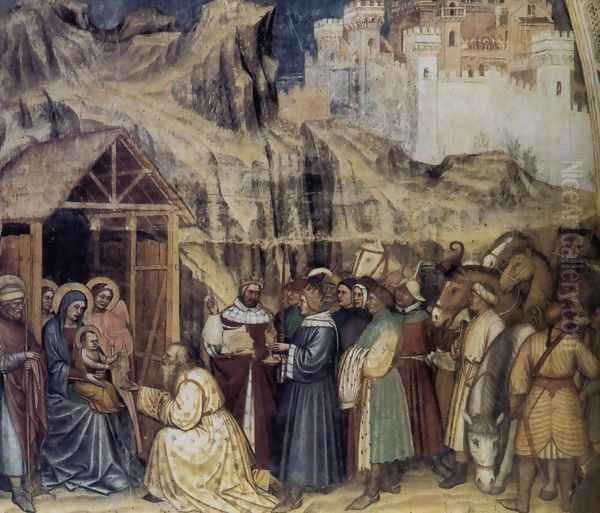 Adoration of the Magi 1380 Oil Painting by Altichiero da Zevio