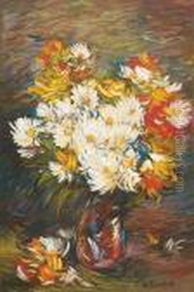 Bouquet De Fleurs Oil Painting by Nicolas Tarkhoff