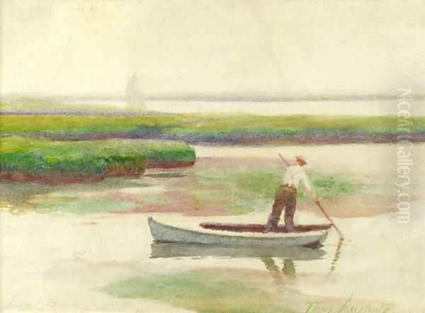 Low Tide Oil Painting by Thomas Pollock Anschutz