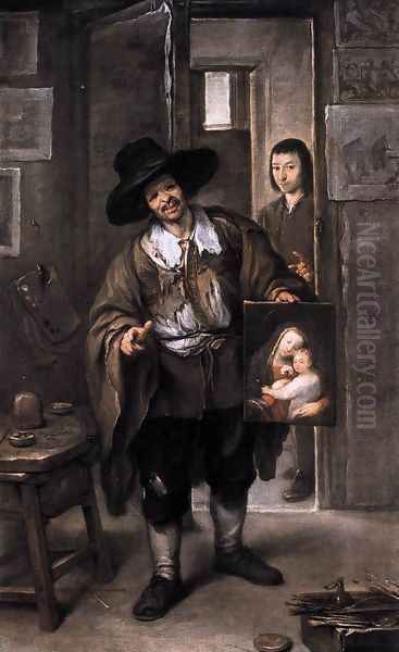 The Picture Merchant 1670 Oil Painting by Jose Antolinez