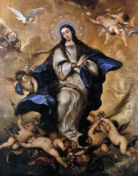 Immaculate Conception 1665 Oil Painting by Jose Antolinez