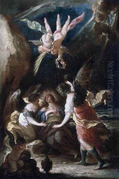 The Death of the Magdalene 1667 Oil Painting by Jose Antolinez