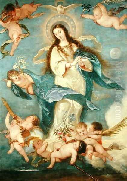 The Immaculate Conception (4) Oil Painting by Jose Antolinez