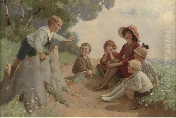 The Village Humourist Oil Painting by Percy Tarrant