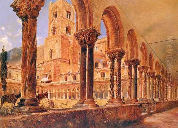 A View Of Monreale, Above Palermo Oil Painting by Rudolf Ritter von Alt