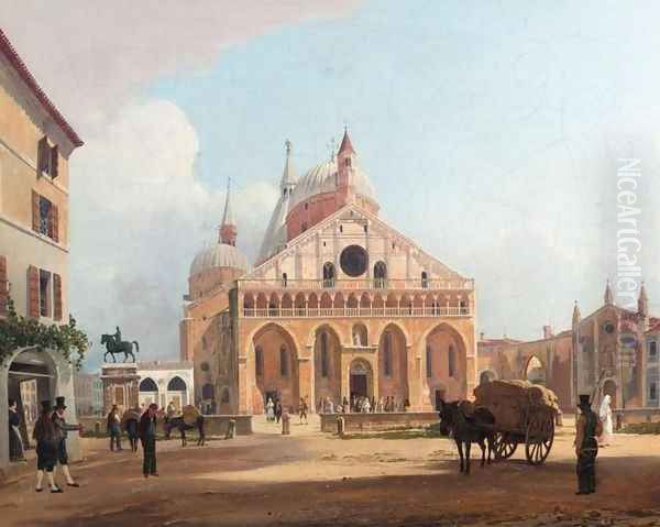 La Basilica di Sant' Antonio, Padua Oil Painting by Rudolf Ritter von Alt