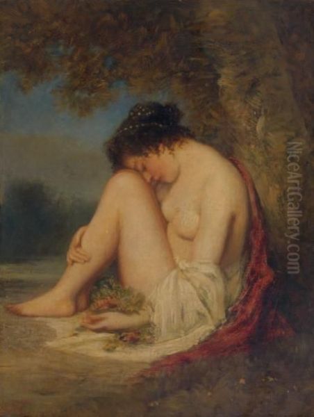 Baigneuse Oil Painting by Octave Tassaert