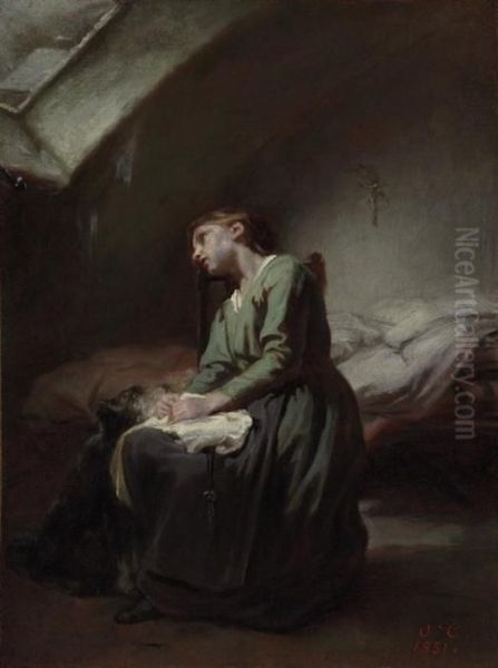 The Abandoned Girl Oil Painting by Octave Tassaert