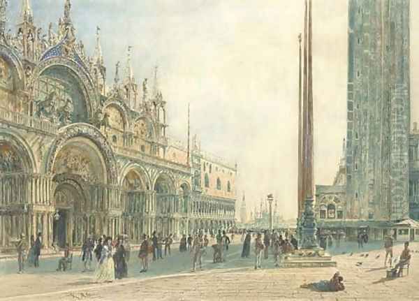 St. Mark's, Venice Oil Painting by Rudolf Ritter von Alt