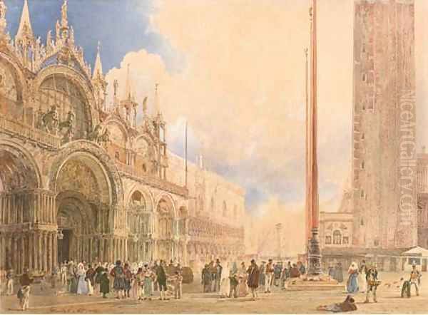 Chiesa di San Marco, Venice Oil Painting by Rudolf Ritter von Alt