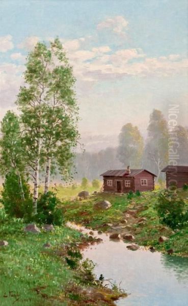 Summer Landscape Oil Painting by Eugen Taube