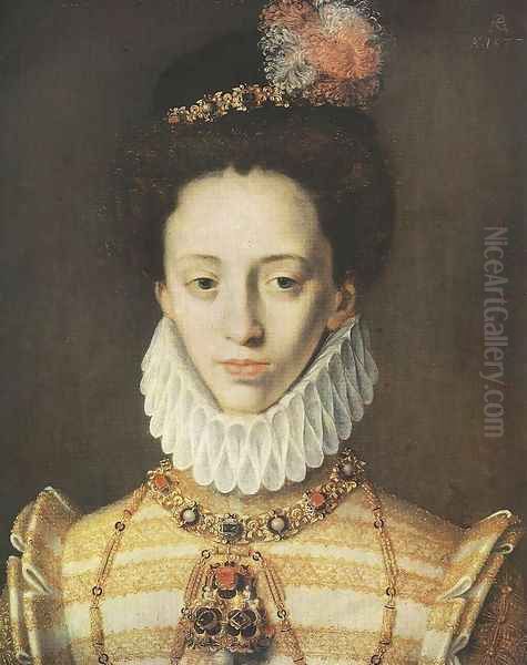 Portrait of Julich, Princess of Cleve and Berg 1577 Oil Painting by Master of AC Monogram