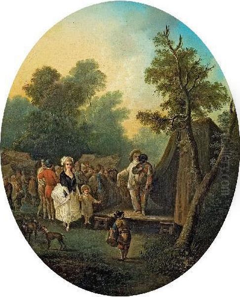 Kleine Wanderbuhne Oil Painting by Nicolas Antoine Taunay