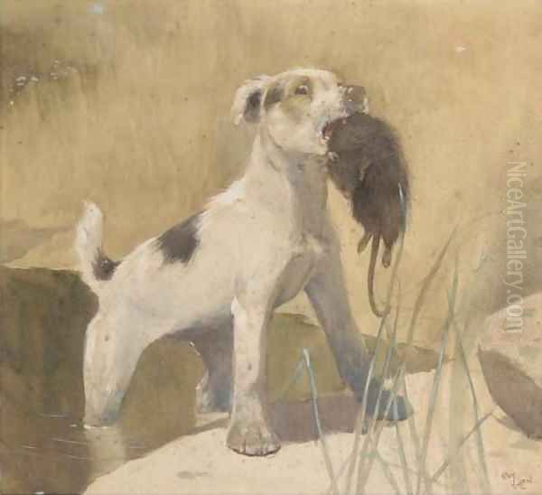 Country dog Oil Painting by Cecil Charles Aldin