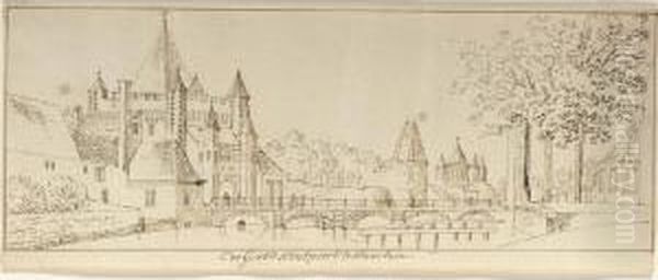 Three Sketchbook Sheets: Views Of Haarlem Oil Painting by Hendrick Tavenier