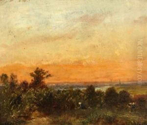 Landscape Near Cleves Oil Painting by Dirk Tavenraat