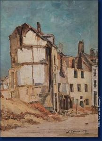 Rue En Ruine Oil Painting by Louis Taverne