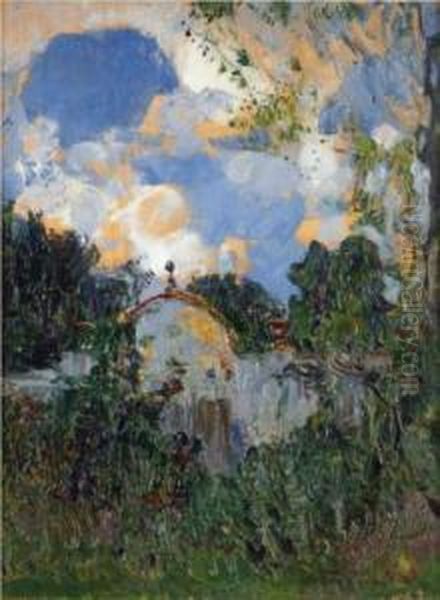 Dietro Villa Serra - Grottaferrata Oil Painting by Andrea Tavernier