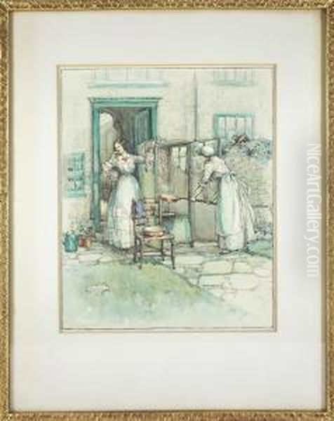 Airing The Sedan Chair Oil Painting by Sybil Tawse