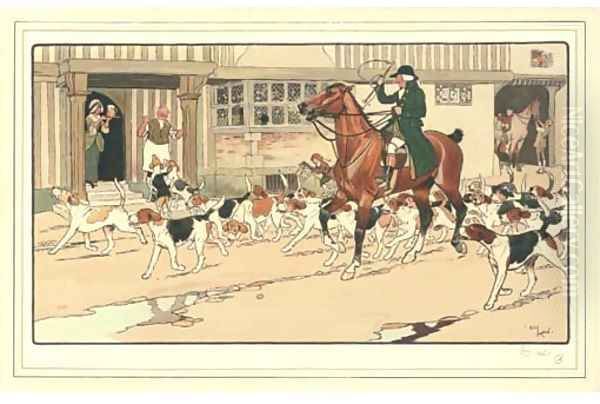 Stopping off at the inn Oil Painting by Cecil Charles Aldin