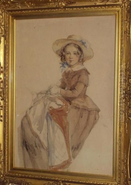 Young Girl On Horseback Oil Painting by John Frederick Tayler