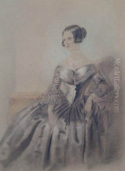 Portrait Of A Noble Lady Oil Painting by Alfred Taylor