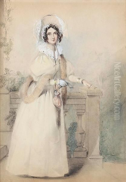 Portrait Of A Lady Oil Painting by Alfred Taylor