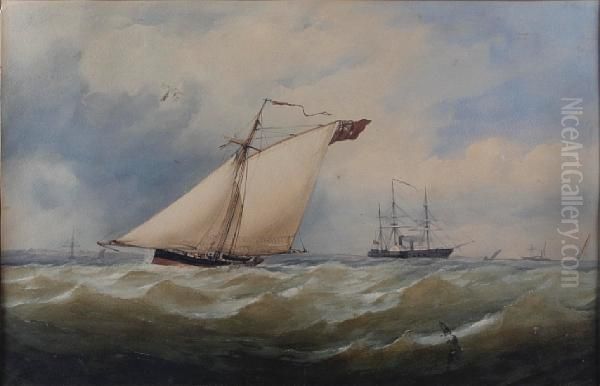 Sailing Vessels Oil Painting by Charles Taylor