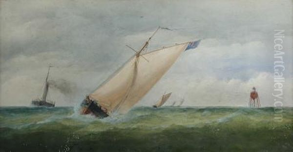 Sailing Ships Racing With The John Perry Tug Passing By Yarmouth,

Norfolk Oil Painting by Charles Taylor